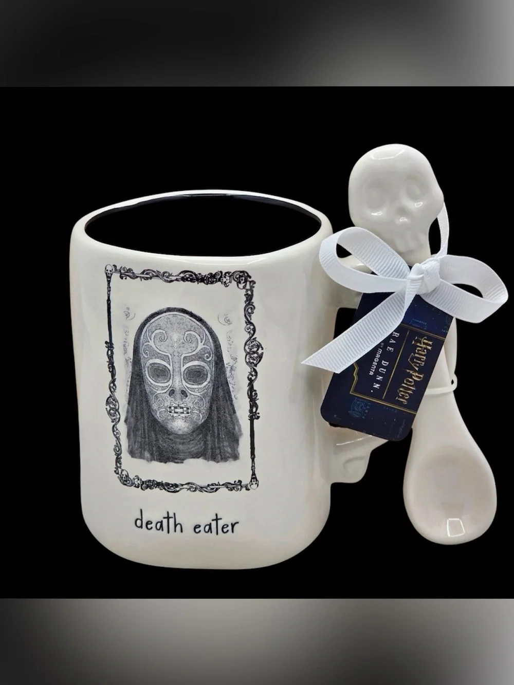 Rae Dunn x Harry Potter Mug w/ Skull Spoon | Death Eater